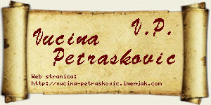 Vucina Petrašković vizit kartica